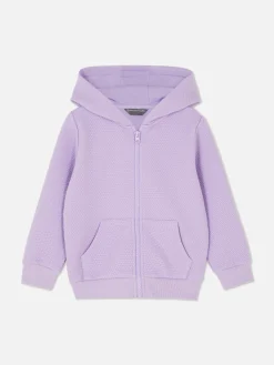 Sweat Texturé à Capuche Zippé