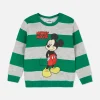 Sweat-shirt à Col Ras-du-cou Et Rayures Disney Mickey Mouse