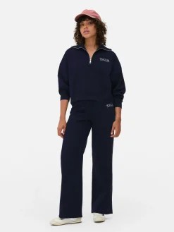 Sweat-shirt à Col Zippé à Coordonner Yale