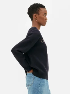 Sweat-shirt à Message Sur Le Devant