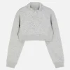 Sweat-shirt Court à Col Cheminée