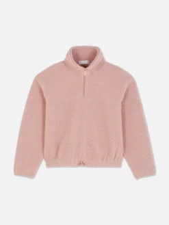 Sweat-shirt Demi-zippé En Molleton