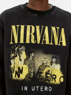 Sweat-shirt Délavé Nirvana