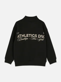Sweat-shirt Graphique à Col Cheminée