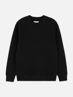 Sweat-shirt Matelassé à Motif Losanges