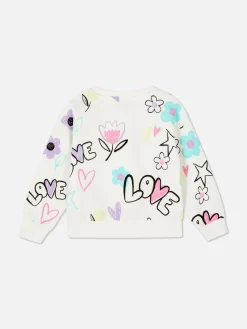 Sweat-shirt Ras Du Cou Graphique