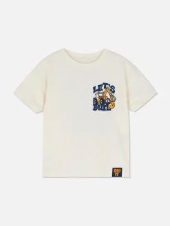 T-shirt à Manches Courtes Et Motif Pelleteuse