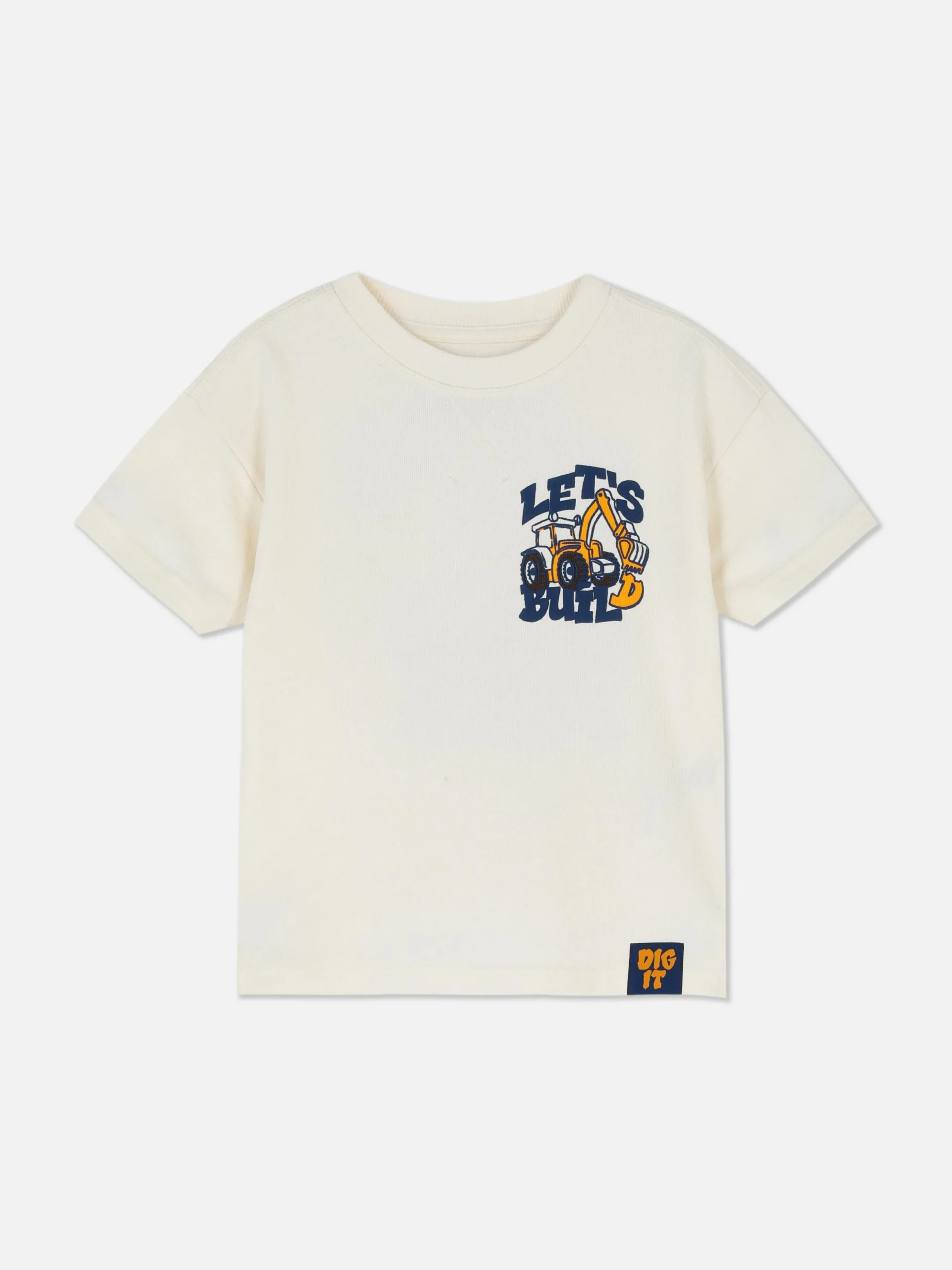 T-shirt à Manches Courtes Et Motif Pelleteuse