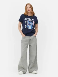 T-shirt à Motif Style Manga Disney Lilo & Stitch