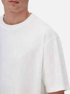 T-shirt En Coton à Coupe Décontractée