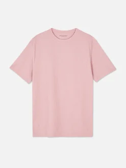 T-shirt Gaufré à Col Ras-du-cou