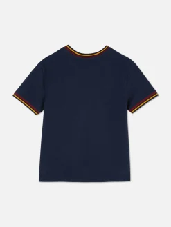 T-shirt Style Universitaire à Manches Courtes