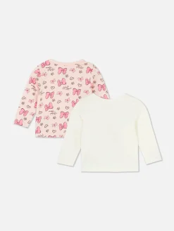 2 T-shirts Manches Longues Disney Minnie Mouse