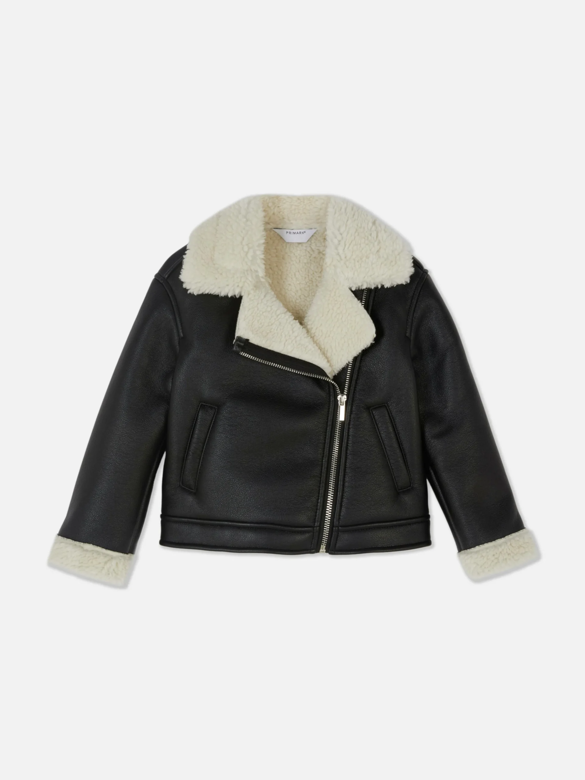 Veste De Motard Effet Mouton Retourné