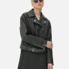 Veste De Motard En Simili Cuir Effet Vieilli