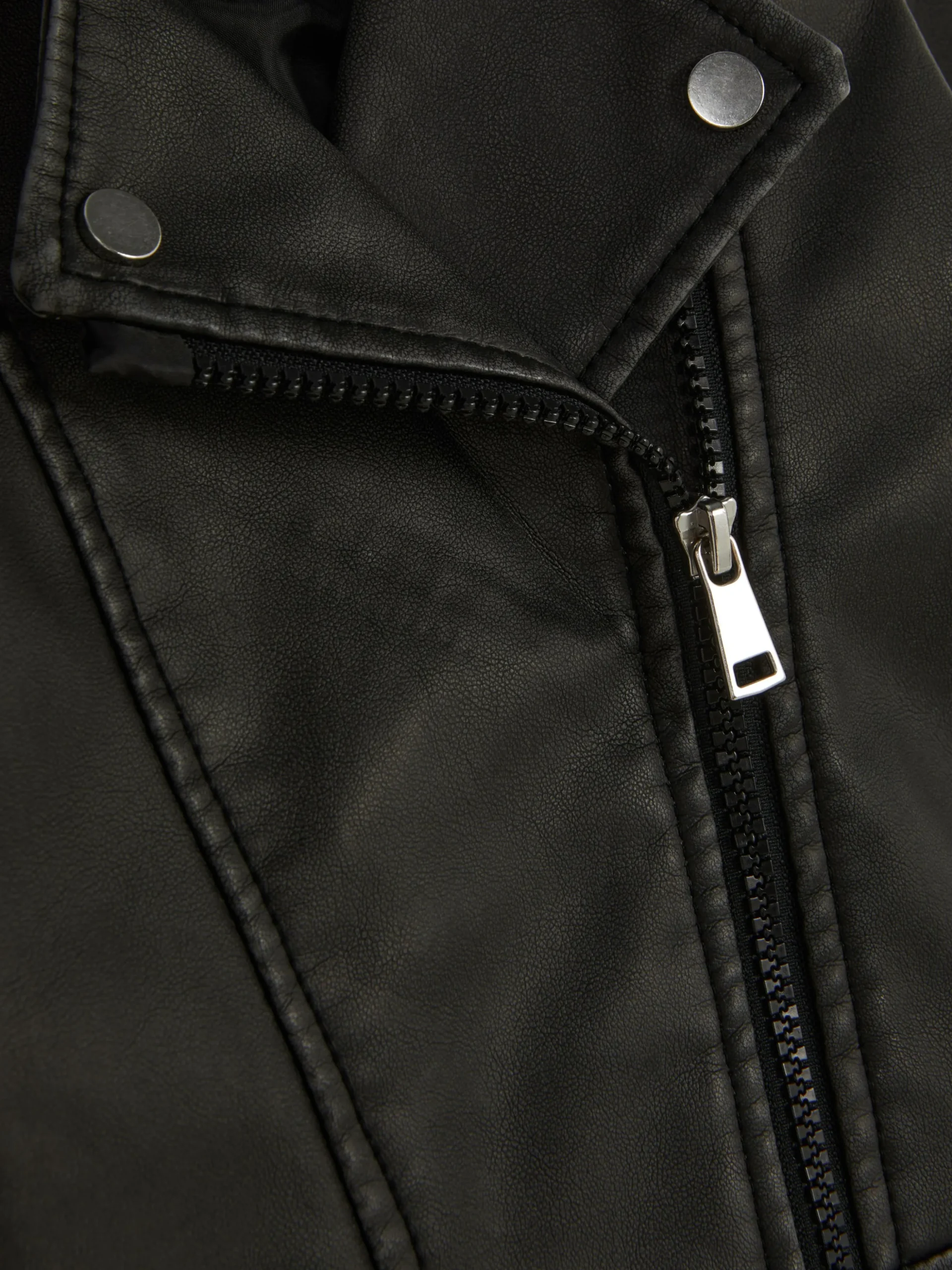 Veste De Motard En Simili Cuir