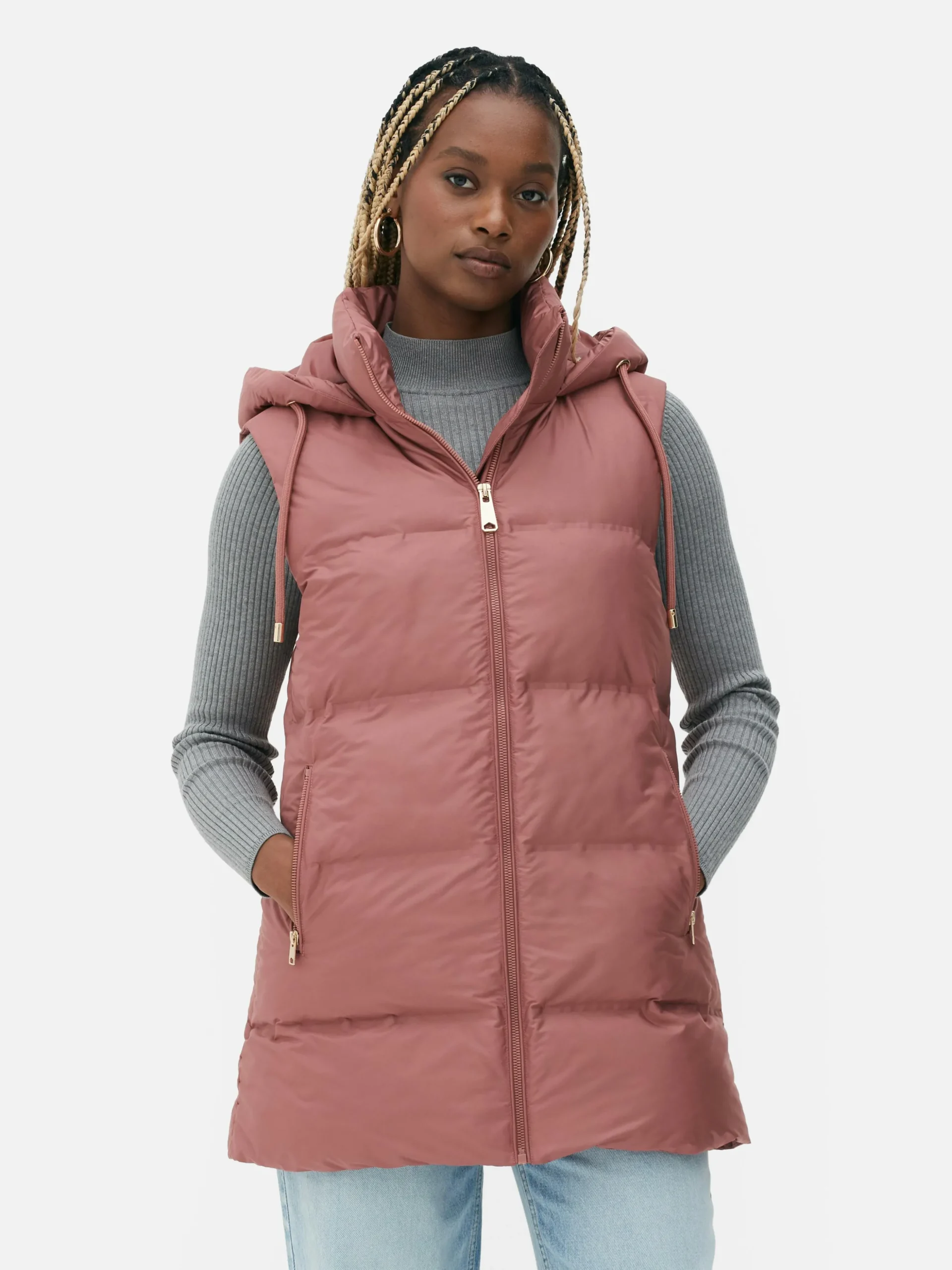 Veste Sans Manches Matelassée à Capuche