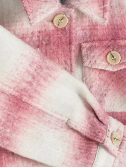 Veste-chemise Boutonnée à Carreaux